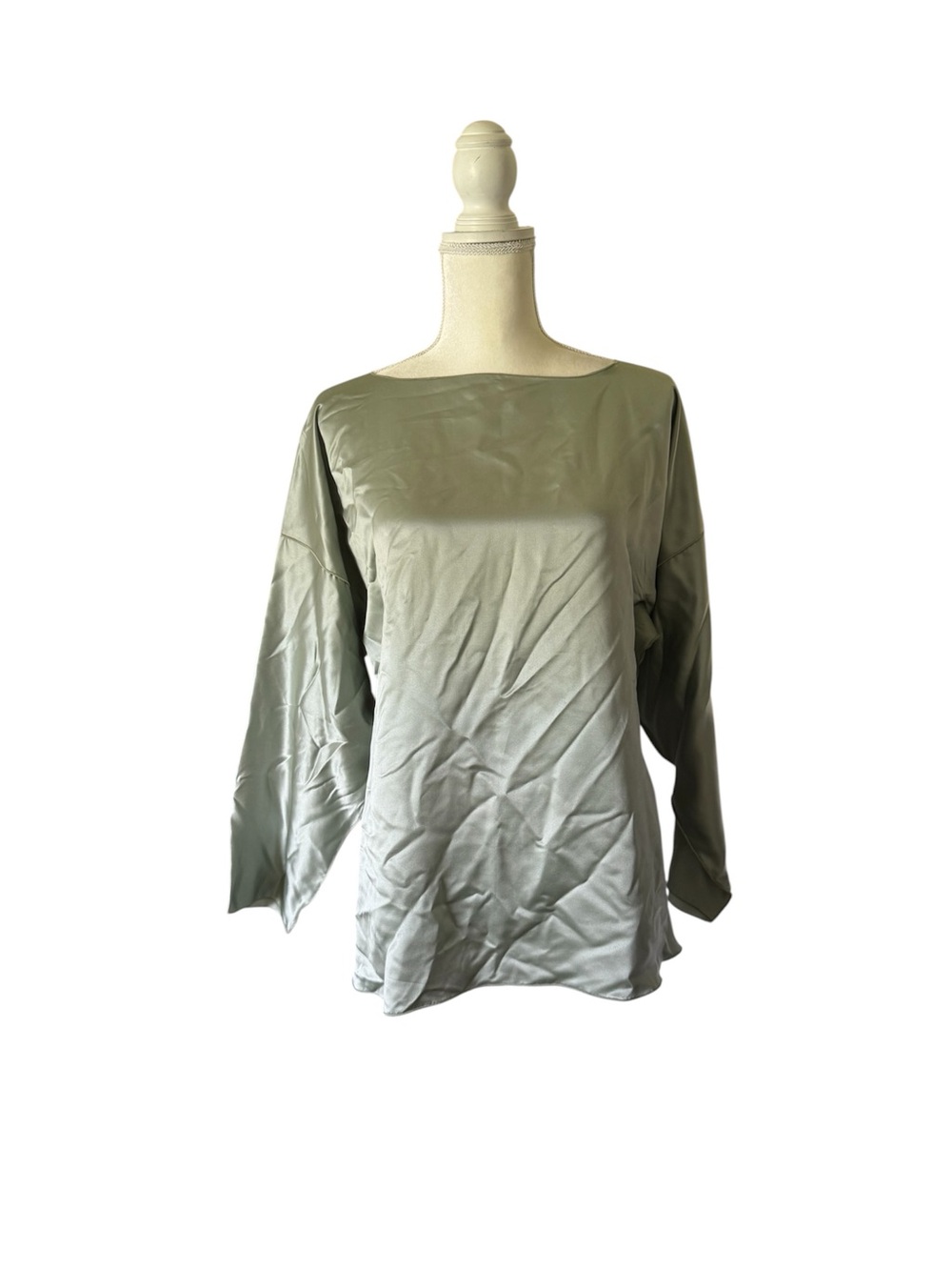 Zoran Olive Green Ombre Long Sleeve Tunic